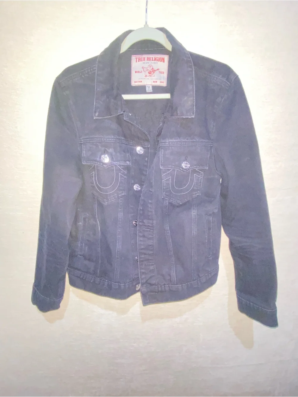 True Religion Kids Black Denim Trucker Jacket